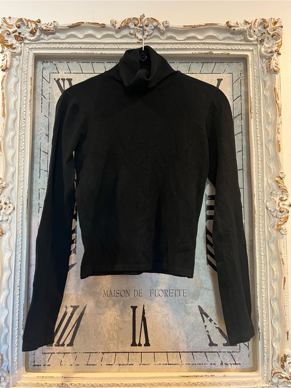 Brandy Melville Black Slim Turtleneck Top